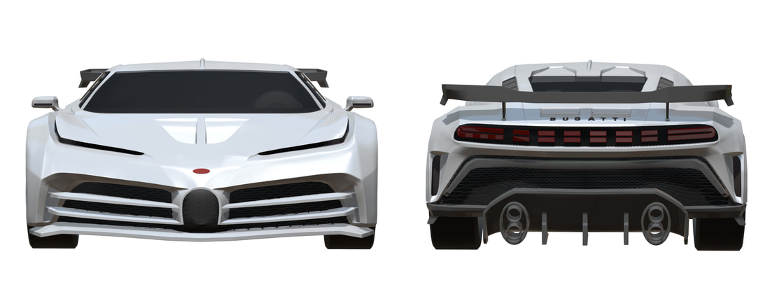 Bugatti Centodieci - 3D VR Aanzicht click hier
