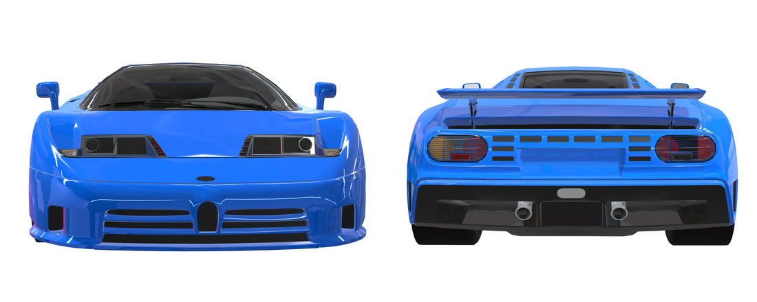 Bugatti EB110 3D VR aanzicht klik hier