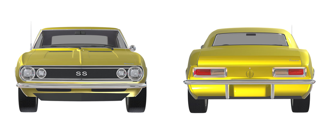 Chevrolet Camaro ss 1967 3D VR Aanzicht klik hier