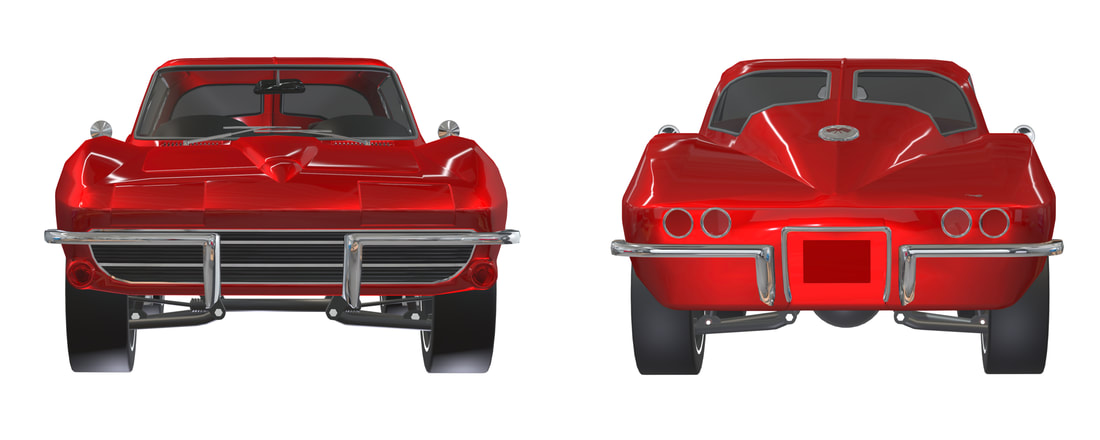 Chevrolet Corvette C2 3D VR Aanzichten
