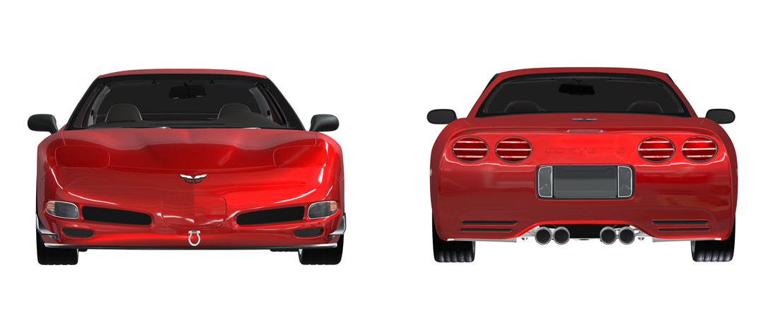 Chevrolet Corvette C5 3D VR Aanzichten
