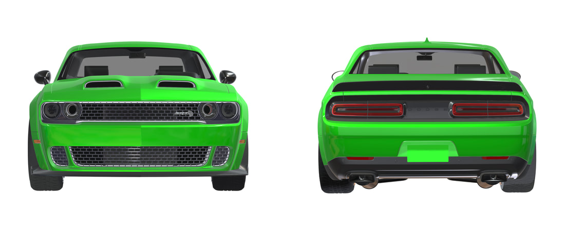 Dodge Challenger Hellcat 3D VR Model klik hier