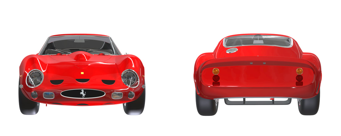 Ferrari 250 GTO 3D VR Aanzichten