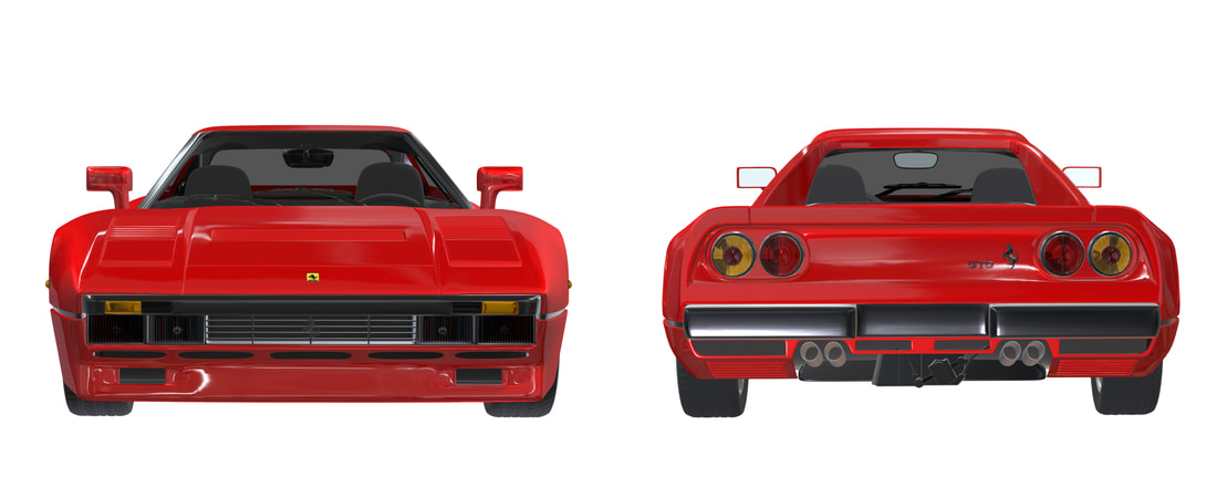 Ferrari 288 GTO 3D VR Aanzicht klik hier