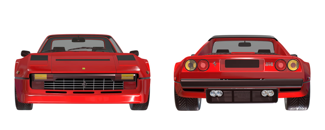 Ferrari 308 GTB 3D VR aanzicht klik hier