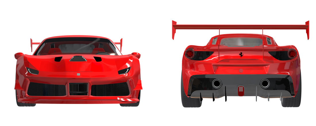 Ferrari 488 GTB 3D VR Aanzicht klik hier