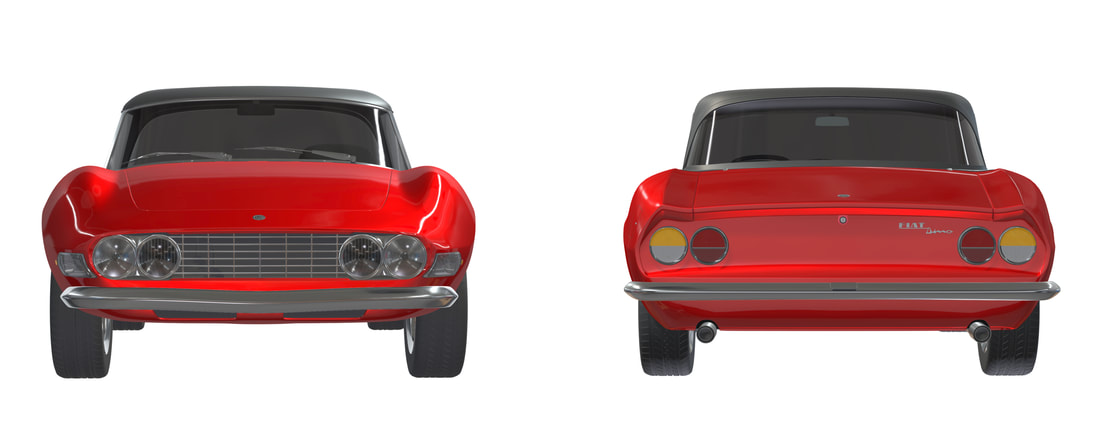 Fiat Dino Spider 3D Interactief