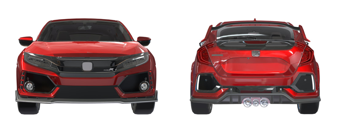 Honda Civic R-FK 3D VR Aanzichten