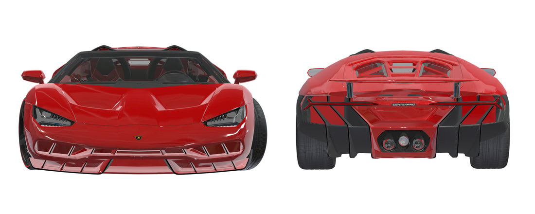 Lamborghini Centenario Roadster 3D VR Aanzichten