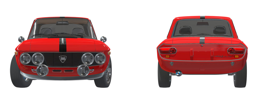 Lancia Fulvia 3D Interactief