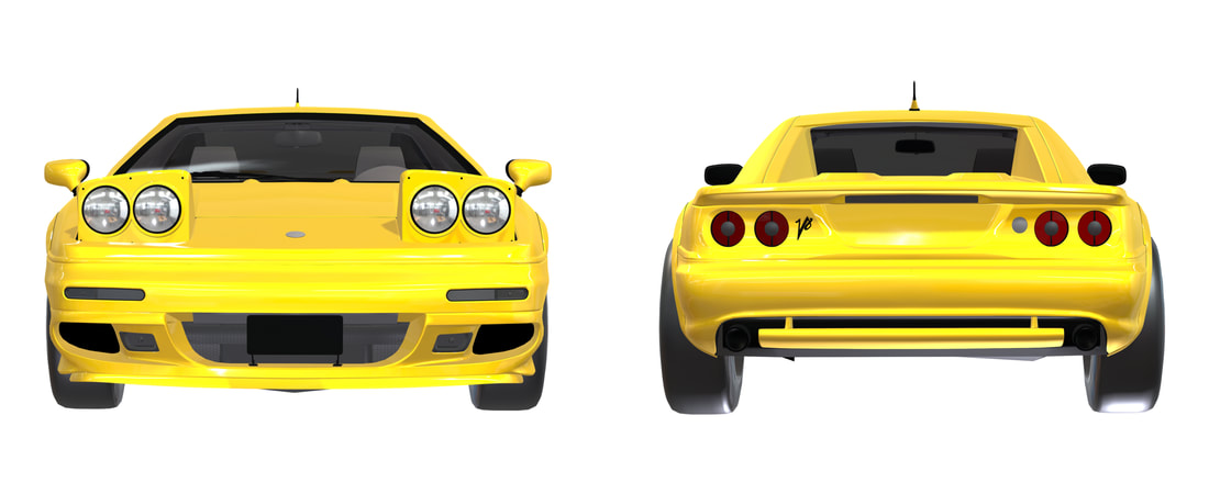 Lotus Turbo Esprit 3D VR Aanzicht