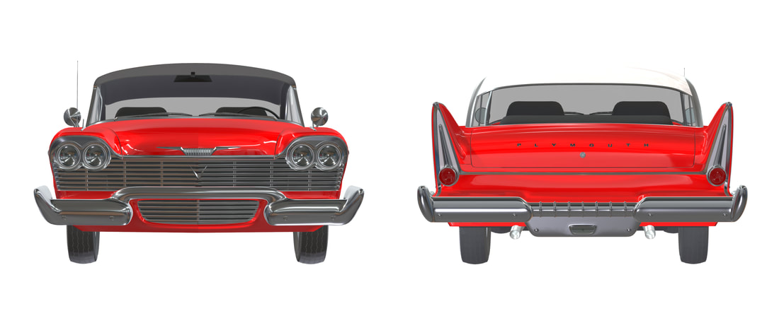Plymouth Fury Coupe Christine 3D VR Aanzicht