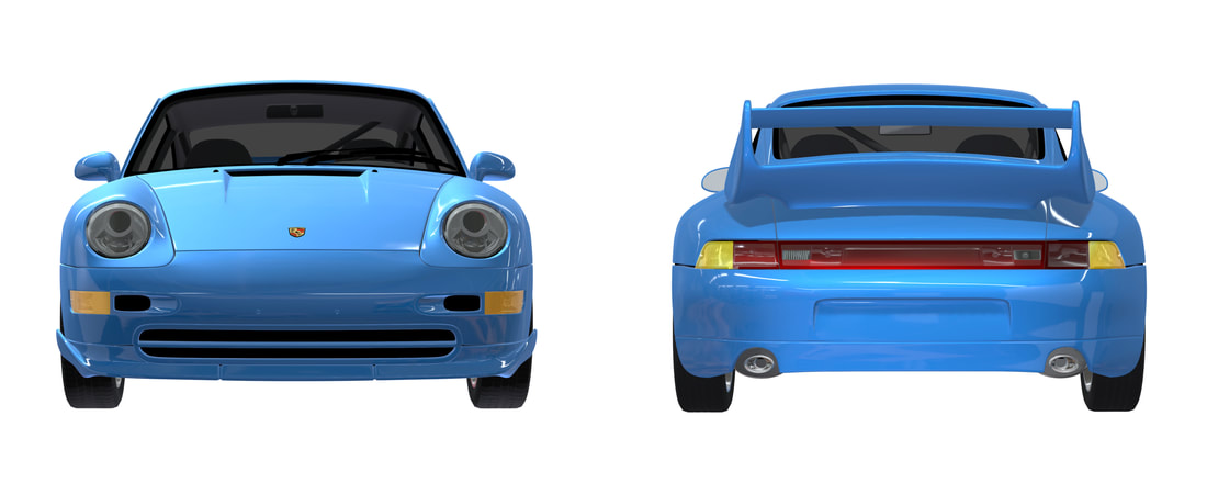 Porsche 911 Carrera 930 RS Clubsport 3D VR Aanzichten