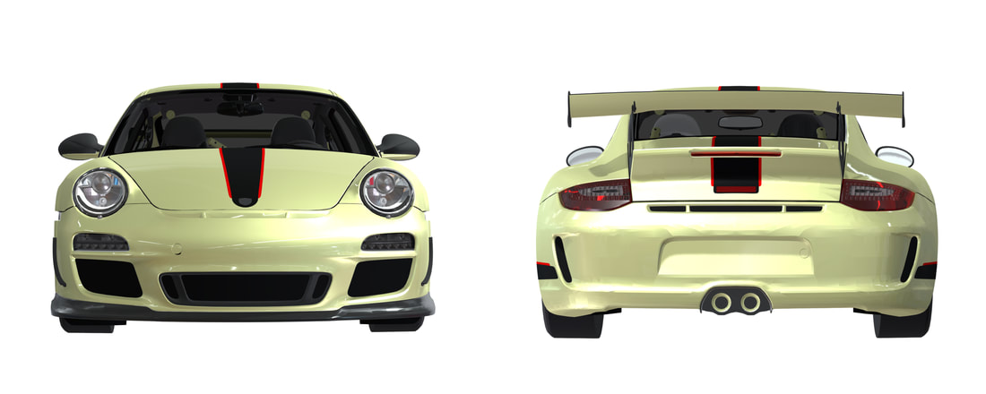 Porsche 911 GT3 RS4 997 3D VR Aanzicht klik hier